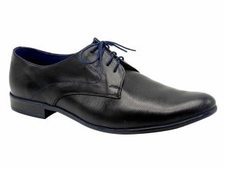 Pánské společenské boty Thomas 097 černá (pánská společenská obuv z pravé lícové kůže)