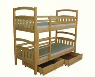 Palanda - patrová postel H705  masivní borovice/komplet/ rošt, úl. pr.