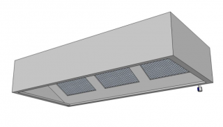 Nerezový odsavač par nástěnný hloubka 800 mm Šířka odsavače: 1100, výška: 400