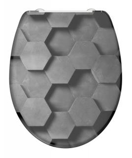 Schütte GREY HEXAGONS| Duroplast, Soft Close