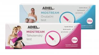 Sada Midstream testů - těhotenský test 3ks + ovulační test 3ks
