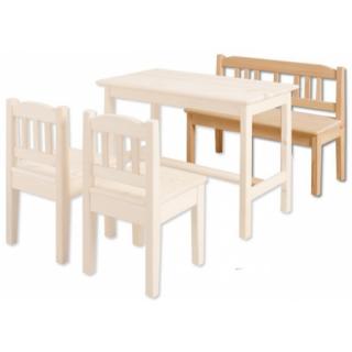 AD240 dřevěná dětská lavice masiv borovice Drewmax  (Kvalitní nábytek z borovicového masivu)
