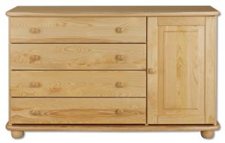 KD148 dřevěná komoda z masivní borovice Drewmax  (Kvalitní nábytek z borovicového masivu)