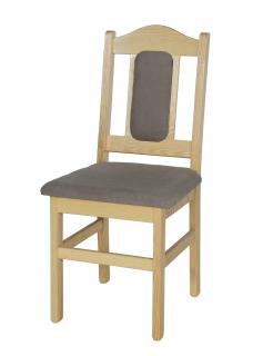 KT102 dřevěná čalouněná jídelní židle masiv borovice Drewmax  (Kvalitní nábytek z borovicového masivu)