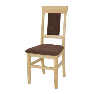 KT118 dřevěná čalouněná jídelní židle masiv borovice Drewmax  (Kvalitní nábytek z borovicového masivu)