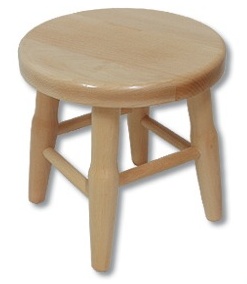 KT246 dřevěný taburet-stolička masiv buk Drewmax  (Kvalitní nábytek z bukového masivu)