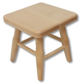 KT247 dřevěný taburet-stolička masiv buk Drewmax  (Kvalitní nábytek z bukového masivu)
