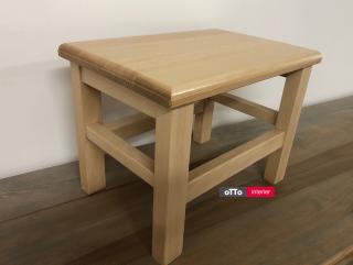 KT254 dřevěný taburet-stolička masiv buk Drewmax  (Kvalitní nábytek z bukového masivu)
