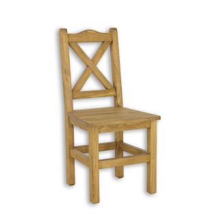 KT700 dřevěná rustikální jídelní židle z přírodní borovice Drewmax  (Povrch přírodní vosk!)