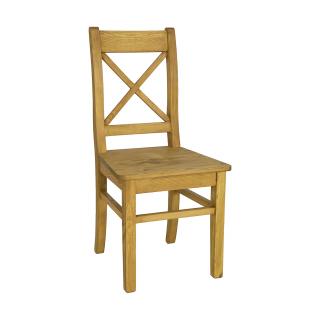 KT702 dřevěná rustikální jídelní židle z přírodní borovice Drewmax  (Povrch přírodní vosk!)