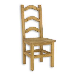 KT705 dřevěná rustikální jídelní židle z přírodní borovice Drewmax  (Povrch přírodní vosk!)