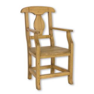 KT707 dřevěná rustikální jídelní židle z přírodní borovice Drewmax  (Povrch přírodní vosk!)
