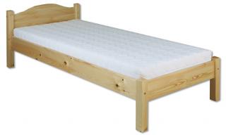 LK124-90 dřevěná postel masiv borovice jednolůžko 90x200 cm Drewmax (Kvalitní nábytek z borovicového masivu)