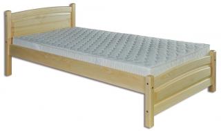 LK125-80 dřevěná postel masiv borovice jednolůžko 80x200 cm Drewmax (Kvalitní nábytek z borovicového masivu)