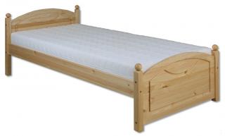 LK126-90 dřevěná postel masiv borovice jednolůžko 90x200 cm Drewmax (Kvalitní nábytek z borovicového masivu)