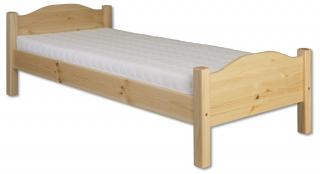 LK128-90 dřevěná postel masiv borovice jednolůžko 90x200 cm Drewmax (Kvalitní nábytek z borovicového masivu)