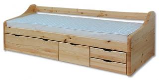LK131-90 dřevěná postel masiv borovice jednolůžko 90x200 cm Drewmax (Kvalitní nábytek z borovicového masivu)