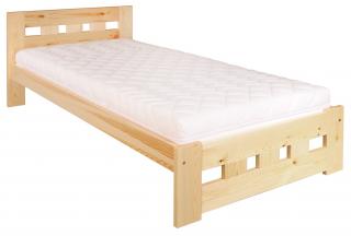 LK145-90 dřevěná postel masiv borovice jednolůžko 90x200 cm Drewmax  (Kvalitní nábytek z borovicového masivu)