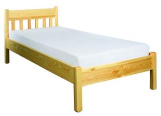 LK156-100 dřevěná postel masiv borovice jednolůžko 100x200 cm  Drewmax (Kvalitní nábytek z borovicového masivu)