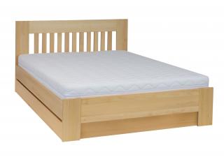 LK186-100-BOX dřevěná postel masiv buk Drewmax (Kvalitní nábytek z bukového masivu)