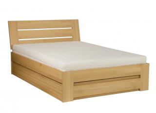 LK192-120-BOX dřevěná postel masiv buk Drewmax (Kvalitní nábytek z bukového masivu)