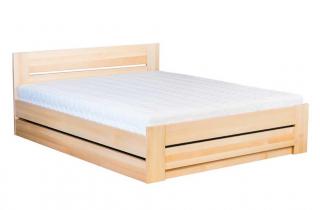 LK198-140 BOX dřevěná postel masiv buk Drewmax (Kvalitní nábytek z bukového masivu)