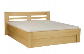 LK211-120 BOX dřevěná postel masiv dub Drewmax  (Kvalitní nábytek z dubového masivu)