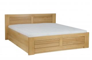 LK212-120-BOX dřevěná postel masiv dub Drewmax  (Kvalitní nábytek z dubového masivu)