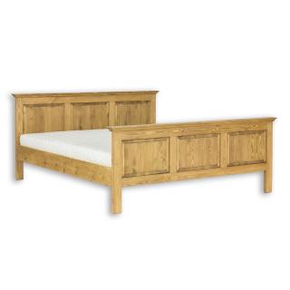 LK701-160 cm dřevěná rustikální postel z přírodní borovice Drewmax  (Povrch přírodní vosk!)