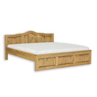 LK703-160 cm dřevěná rustikální postel z přírodní borovice Drewmax  (Povrch přírodní vosk!)