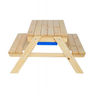 MO117 dětská lavička se stolkem masiv borovice Drewmax  (Kvalitní nábytek z borovicového masivu)