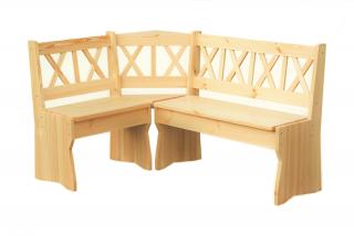 NR108 jídelní rohová lavice masiv borovice Drewmax  (Kvalitní nábytek z borovicového masivu)