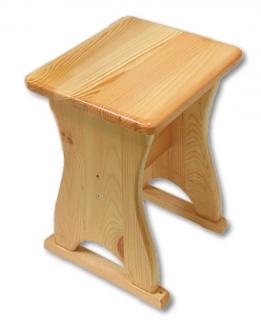 NR113 dřevěná stolička-taburet masiv borovice Drewmax  (Kvalitní nábytek z borovicového masivu)