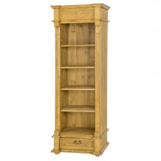 RG701 dřevěná rustikální knihovna z přírodní borovice Drewmax  (Povrch přírodní vosk!)