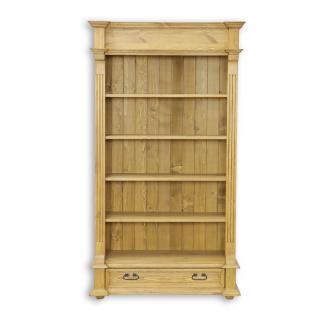 RG705 dřevěná rustikální knihovna z přírodní borovice Drewmax  (Povrch přírodní vosk!)