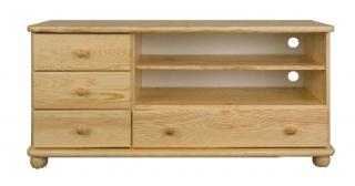 RV127 dřevěný televizní stolek masiv borovice Drewmax  (Kvalitní nábytek z borovicového masivu)