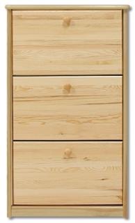 SB112 dřevěný botník masiv borovice Drewmax  (Kvalitní nábytek z borovicového masivu)