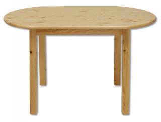 ST106 115x75 cm dřevěný jídelní oválný stůl z masivní borovice Drewmax  (Kvalitní nábytek z borovicového masivu)