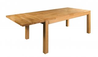 ST172-140+45 dřevěný rozkládací jídelní stůl z buku Drewmax (Kvalitní nábytek z bukového masivu)