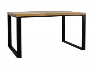 ST373-120 jídelní kovový stůl z dubu a kovu Drewmax (Kvalitní nábytek z dubového masivu)