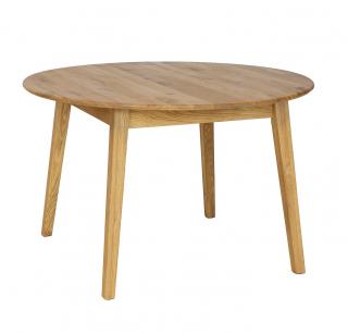 ST392 118+40 dřevěný oválný jídelní stůl z dubu Drewmax (Kvalitní nábytek z dubového masivu)