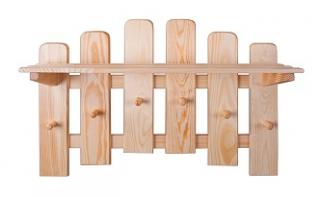 WS131 dřevěný věšák masiv borovice Drewmax  (Kvalitní nábytek z borovicového masivu)