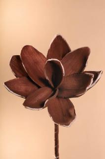 Aranžovací květina hnědá 18 cm