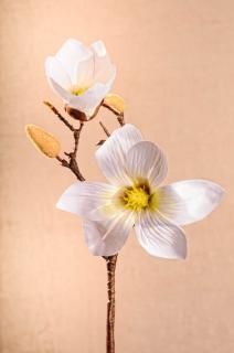 Aranžovací květina magnolie bílá 46 cm