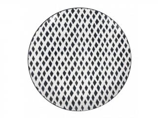 BLACKLINE Dezertní talíř 19 cm bílý/černé káry