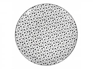 BLACKLINE Mělký talíř 26,5 cm bílý/černé puntíky