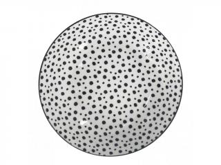 BLACKLINE Polévkový talíř 20 cm bílý/černé puntíky