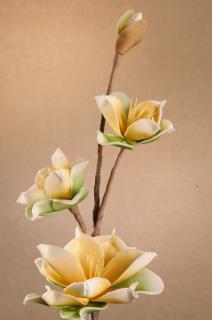 Dekorační květina krémová 85 cm