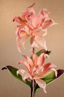 Dekorační květina růžová 78 cm