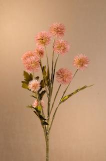 DRY PLASTIC POMPOM Aranžovací květina růžová 61 cm